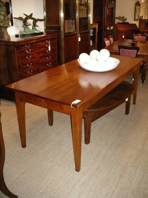 19th Century Cherry Wood Farm Table